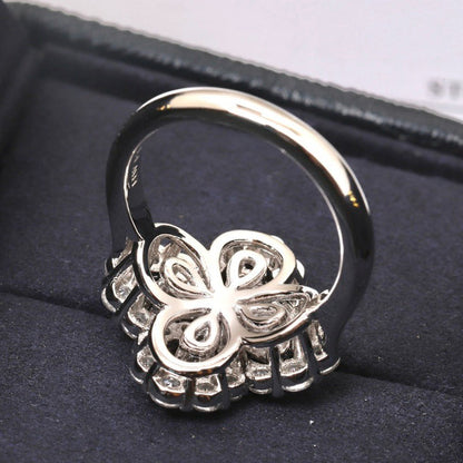 [Saipan]LOOP RING FULL MOTIF DIAMOND 16MM SILVE