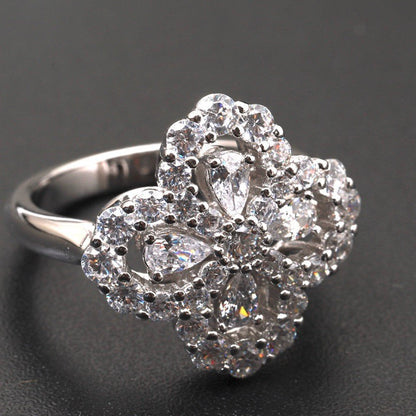 [Saipan]LOOP RING FULL MOTIF DIAMOND 16MM SILVE