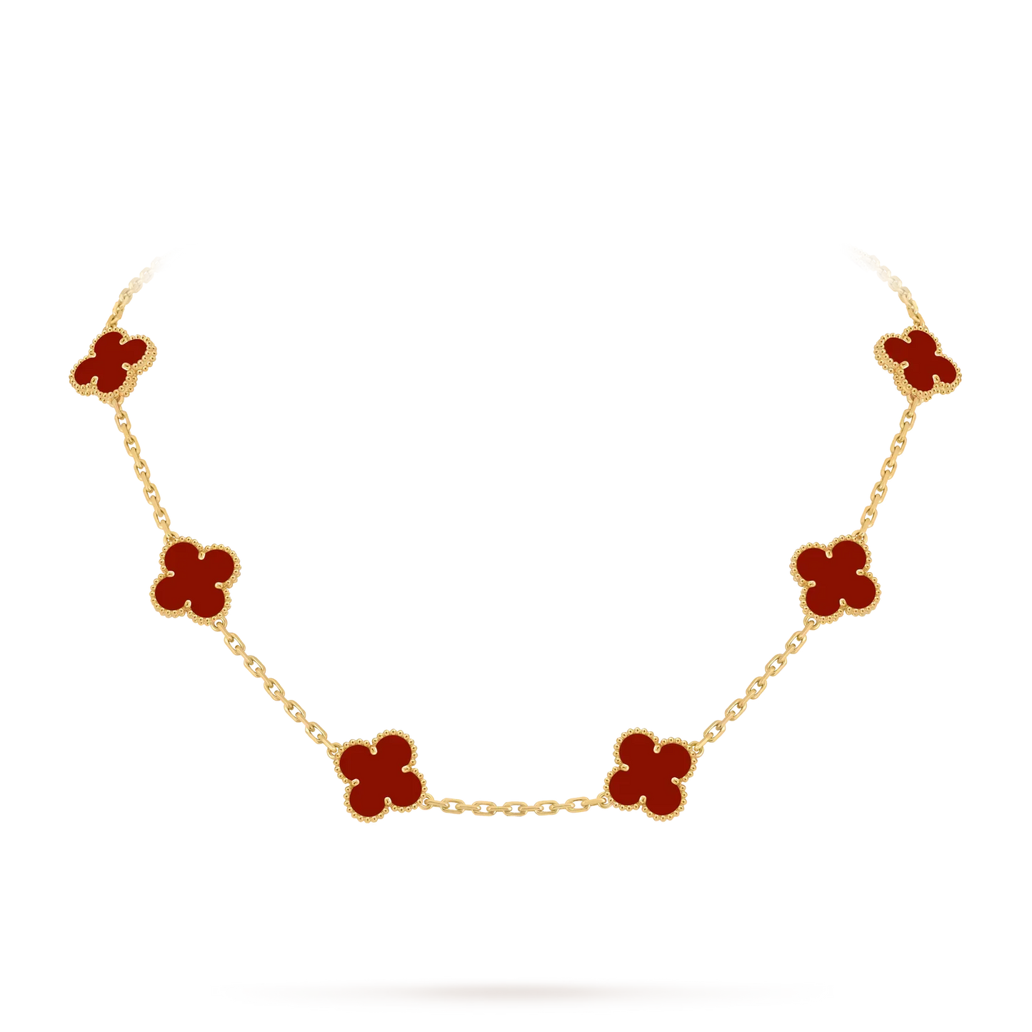 [Saipan]CLASSIC LUCKY 10-MOTIF CLOVER NECKLACE GOLD COLLECTION