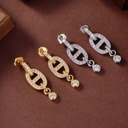 [Saipan]HM CHAINE DIAMOND EARRINGS