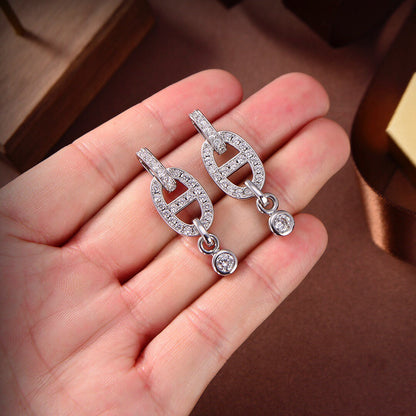 [Saipan]HM CHAINE DIAMOND EARRINGS