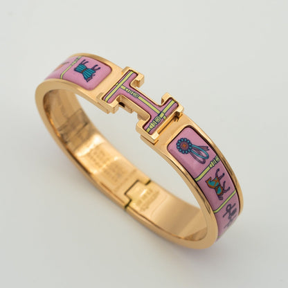[Saipan]H ROSE GOLD BRACELET PINK CERAMIC
