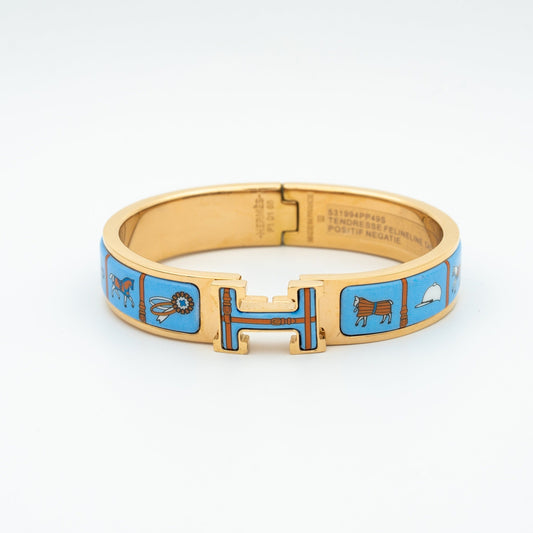 [Saipan]H ROSE GOLD BRACELET BLUE CERAMIC