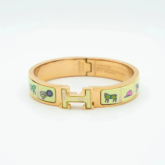 [Saipan]H ROSE GOLD BRACELET CREAM CERAMIC