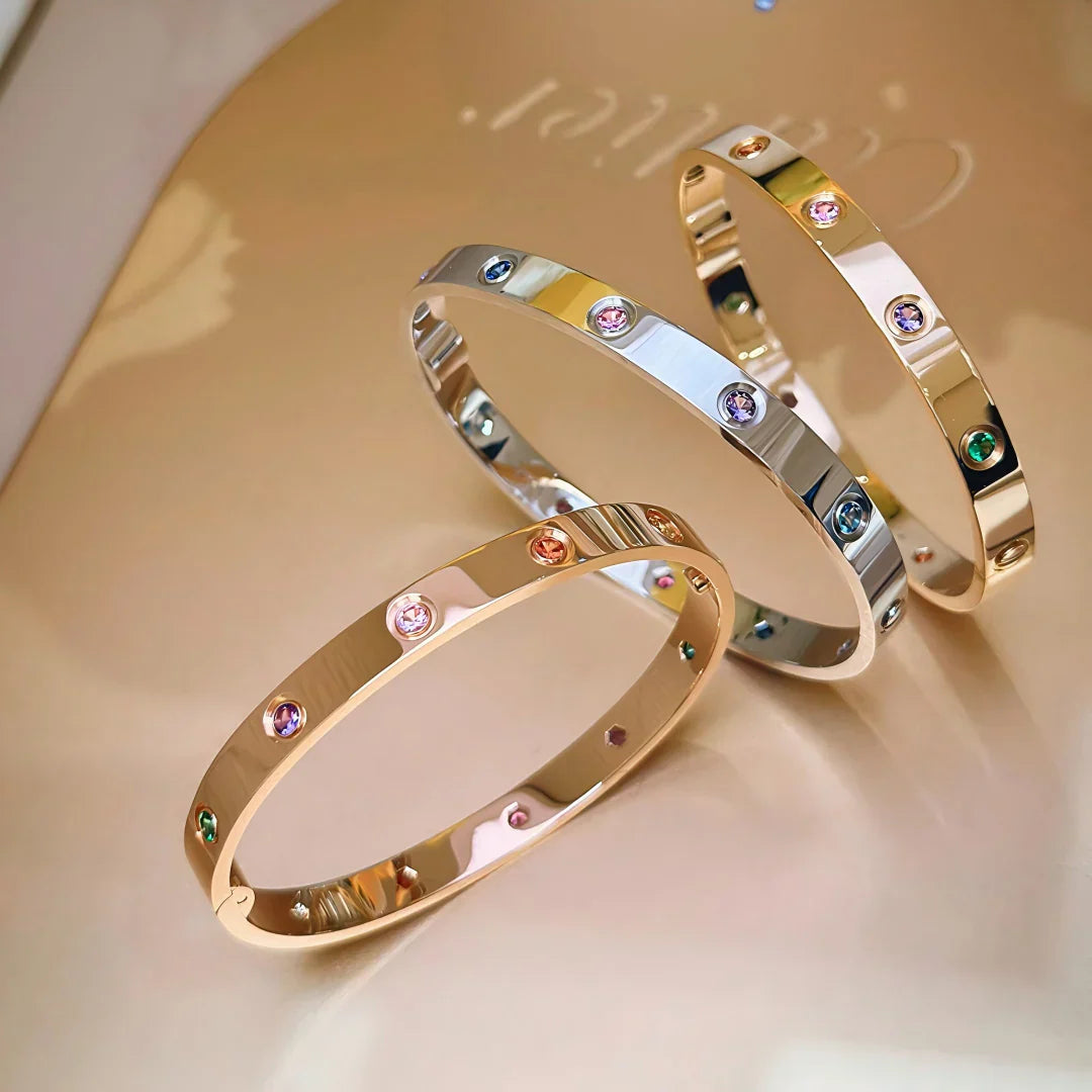 [Saipan]CLASSIC 6.1MM LOVE BRACELET 10-DIAMOND MULTICOLOR