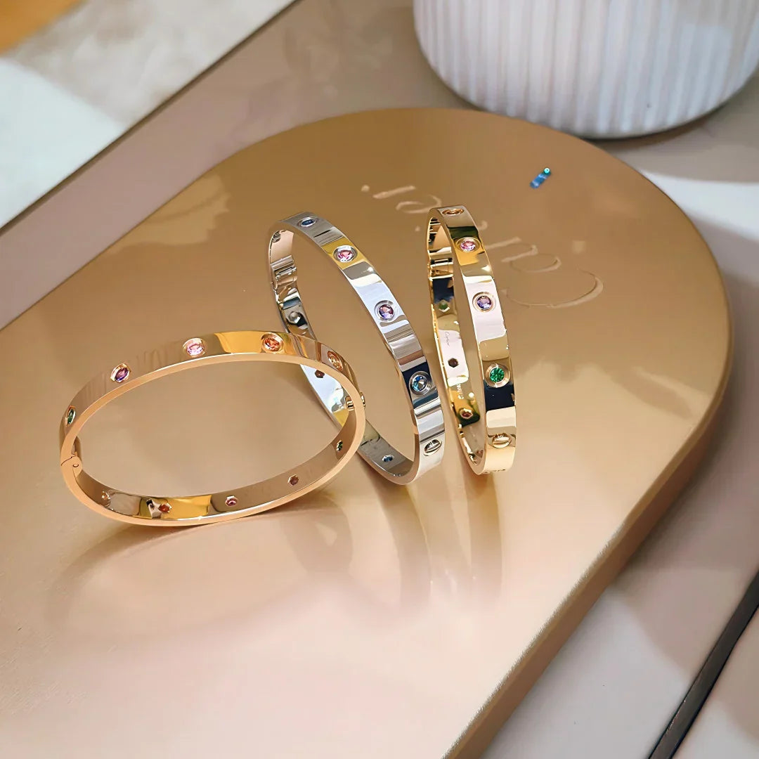 [Saipan]CLASSIC 6.1MM LOVE BRACELET 10-DIAMOND MULTICOLOR