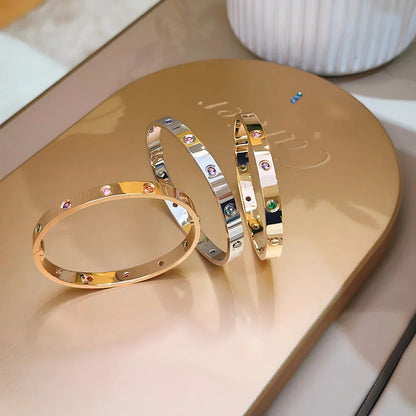 [Saipan]CLASSIC 6.1MM LOVE BRACELET 10-DIAMOND MULTICOLOR