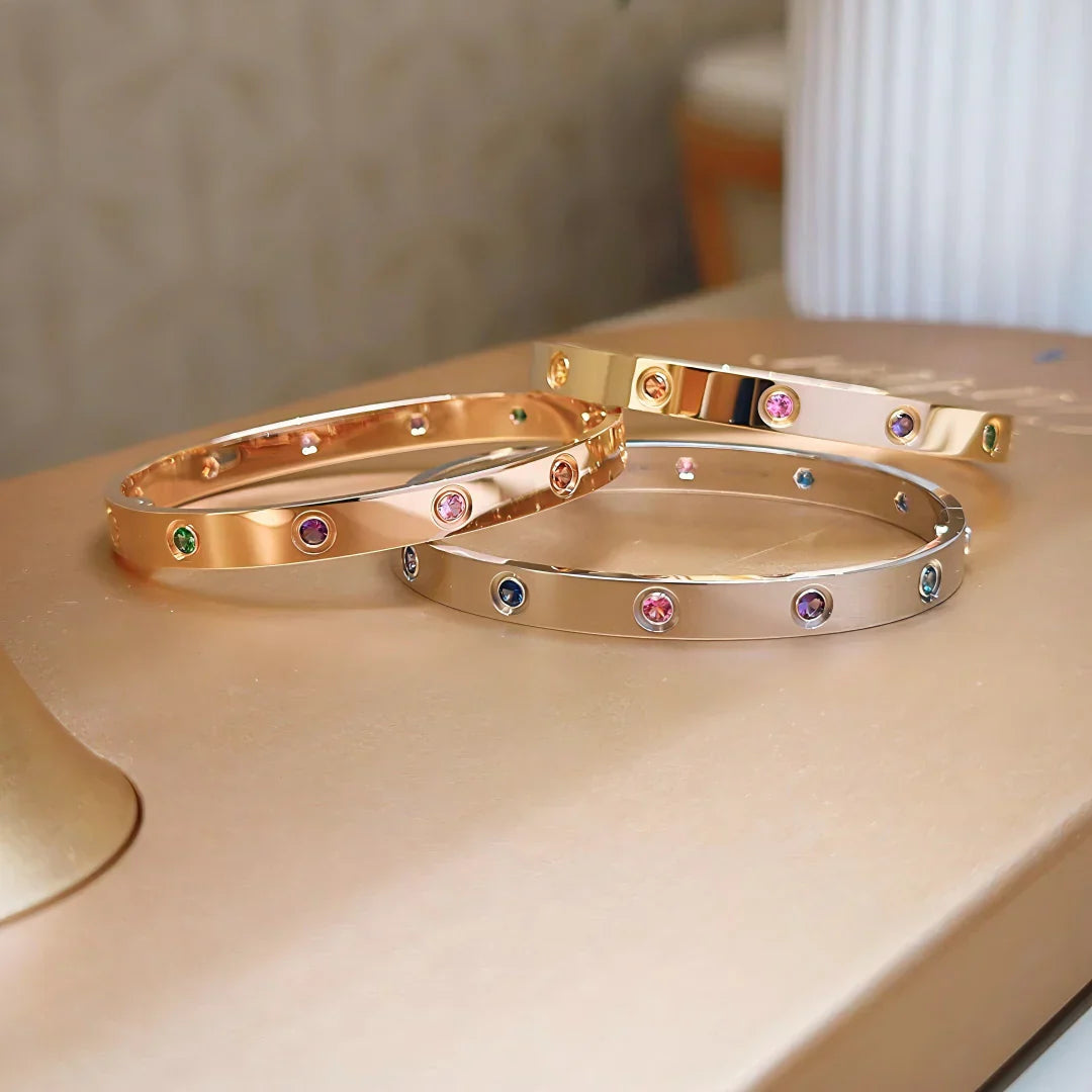 [Saipan]CLASSIC 6.1MM LOVE BRACELET 10-DIAMOND MULTICOLOR