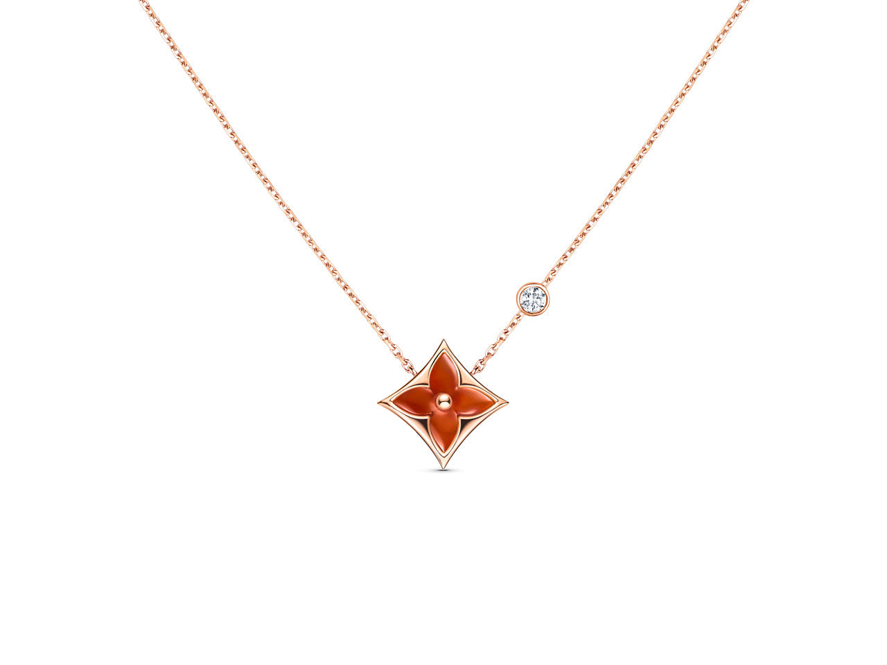 [Saipan]STAR NECKLACE ROSE GOLD 1 DIAMOND