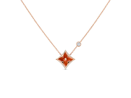 [Saipan]STAR NECKLACE ROSE GOLD 1 DIAMOND