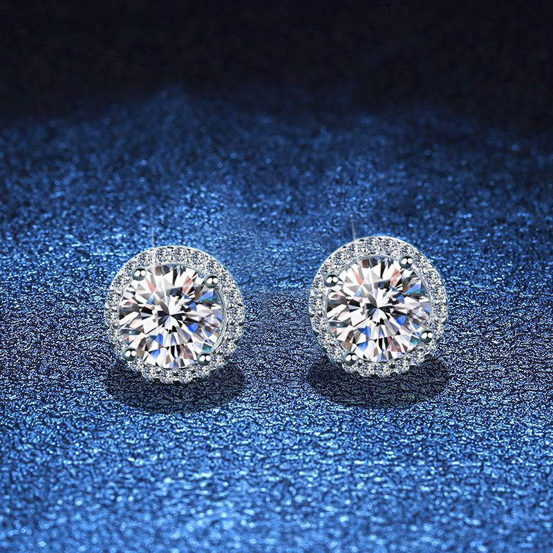 [Saipan]CLASSIC 4-PRONG ROUND MOISSANITE STUD EARRINGS