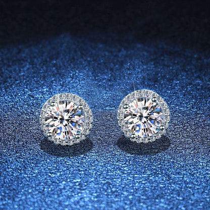 [Saipan]CLASSIC 4-PRONG ROUND MOISSANITE STUD EARRINGS