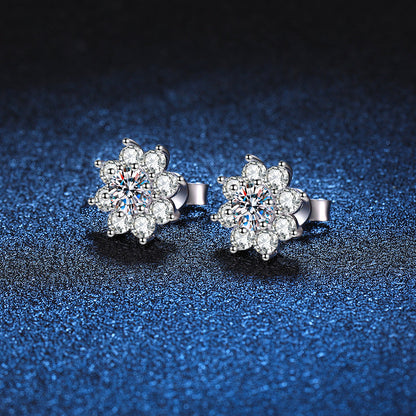 [Saipan]RADIANT SUNFLOWER MOISSANITE STUD EARRINGS