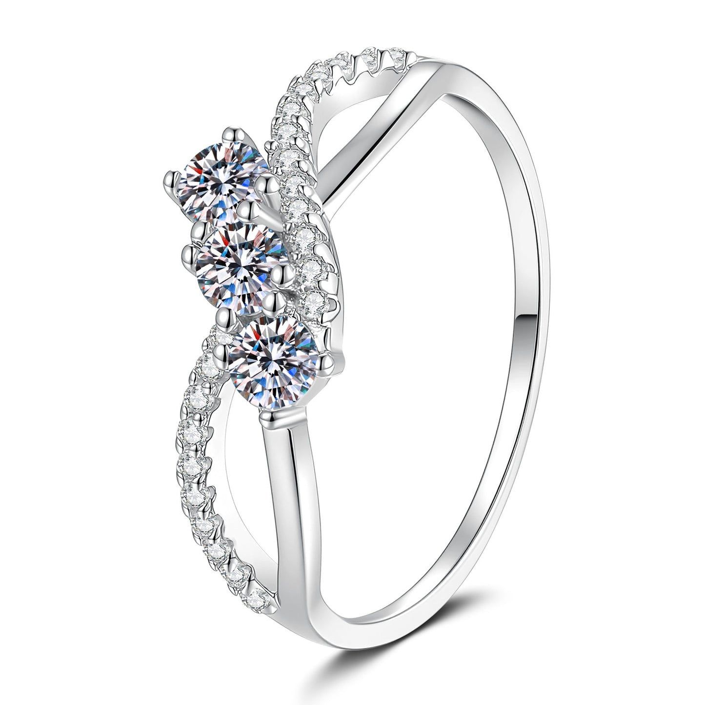 [Saipan]INTERTWINING LOVE MOISSANITE RING