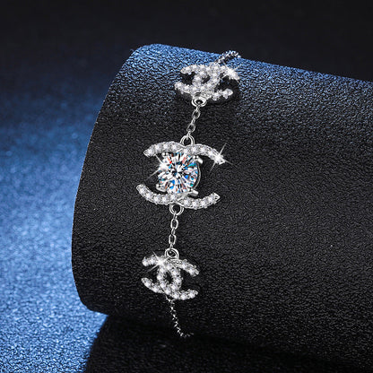[Saipan]CLASSIC INTERLOCKING MOISSANITE BRACELET