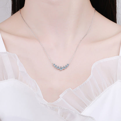 [Saipan]MINIMALIST CURVED SMILE MOISSANITE NECKLACE