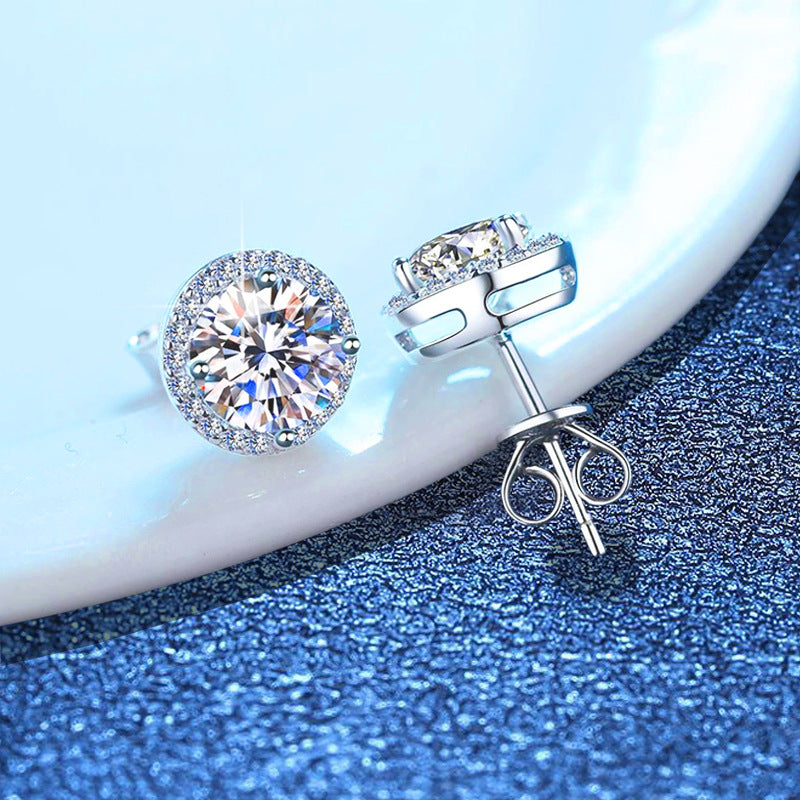 [Saipan]CLASSIC 4-PRONG ROUND MOISSANITE STUD EARRINGS