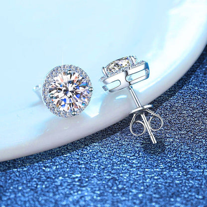[Saipan]CLASSIC 4-PRONG ROUND MOISSANITE STUD EARRINGS