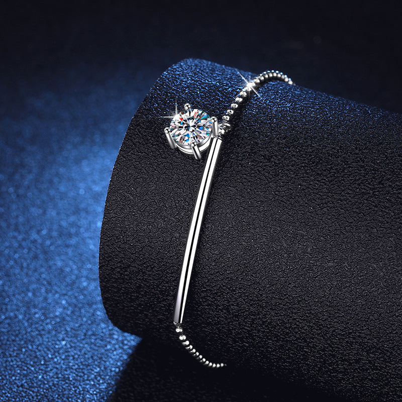 [Saipan]ELEGANT HALF-MOON CURVE MOISSANITE BRACELET