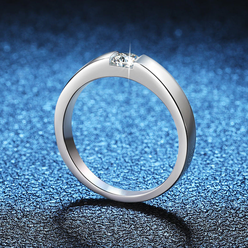 [Saipan]SLEEK MINIMALIST COUPLE'S MOISSANITE RING