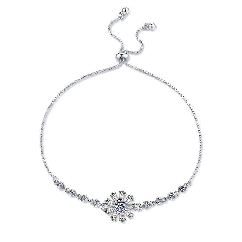 [Saipan]RADIANT ICY CRYSTAL SUNFLOWER MOISSANITE BRACELET