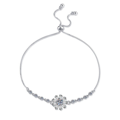 [Saipan]RADIANT ICY CRYSTAL SUNFLOWER MOISSANITE BRACELET