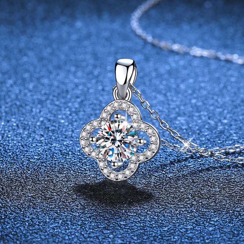 [Saipan]CLASSIC CLOVER MOISSANITE PENDANT NECKLACE