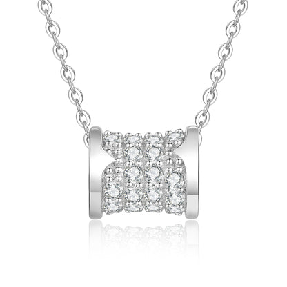 [Saipan]FULL-PAVE "HOURGLASS" MOISSANITE NECKLACE