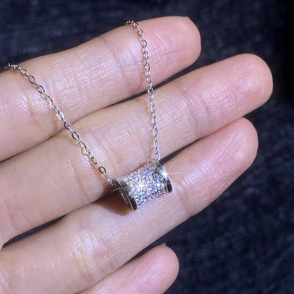 [Saipan]FULL-PAVE "HOURGLASS" MOISSANITE NECKLACE
