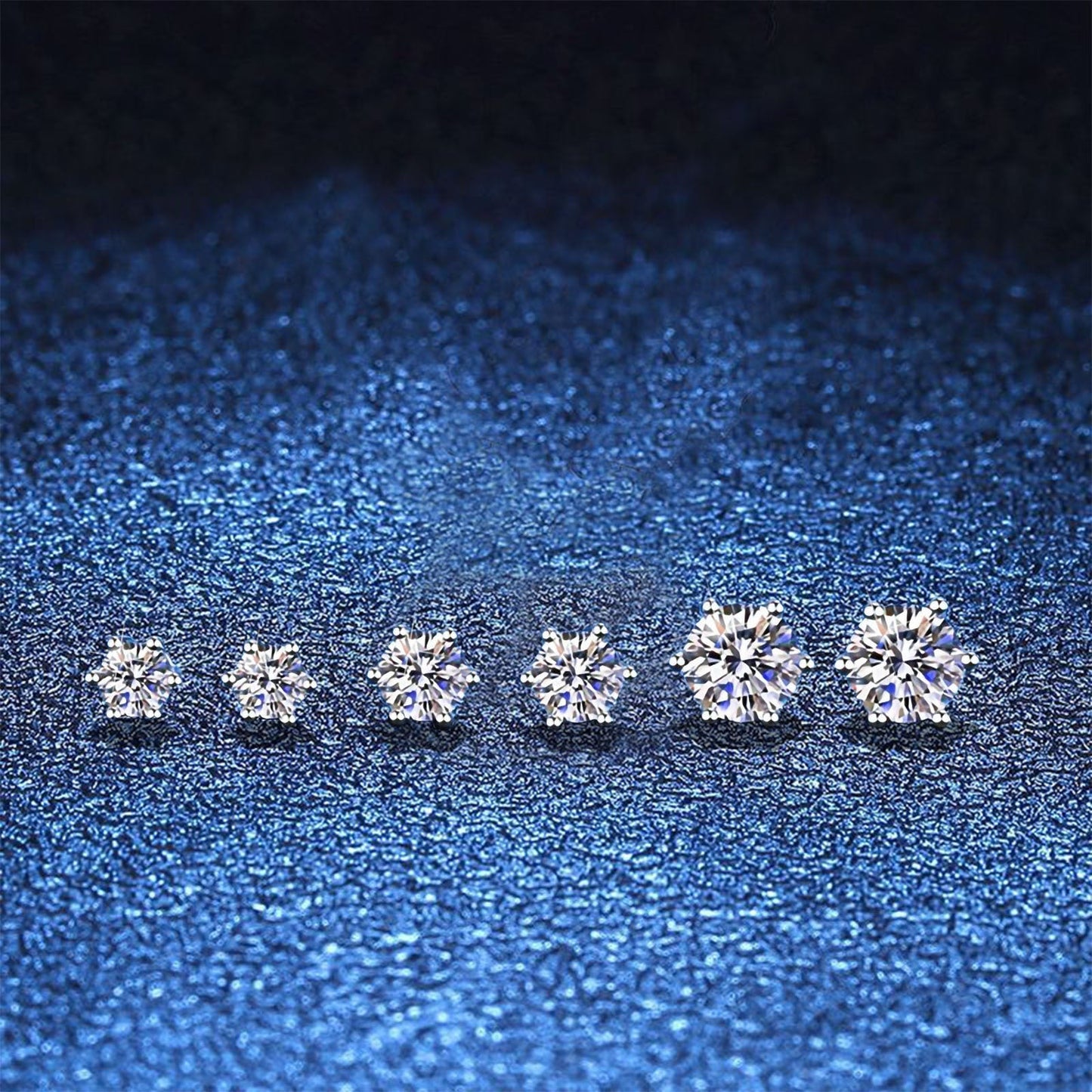 [Saipan]SIX-PRONG MOISSANITE EARRINGS