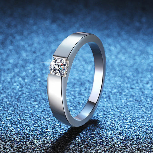 [Saipan]SLEEK MINIMALIST COUPLE'S MOISSANITE RING