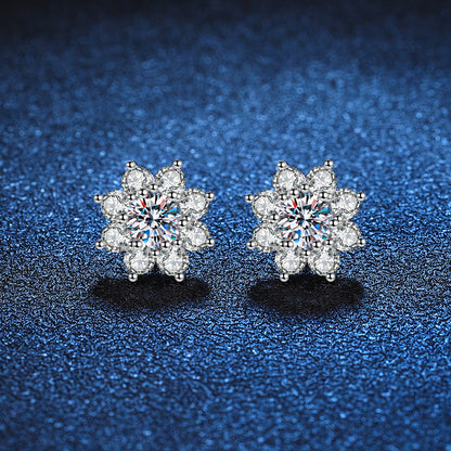 [Saipan]RADIANT SUNFLOWER MOISSANITE STUD EARRINGS