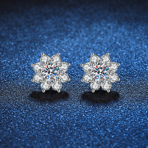 [Saipan]RADIANT SUNFLOWER MOISSANITE STUD EARRINGS