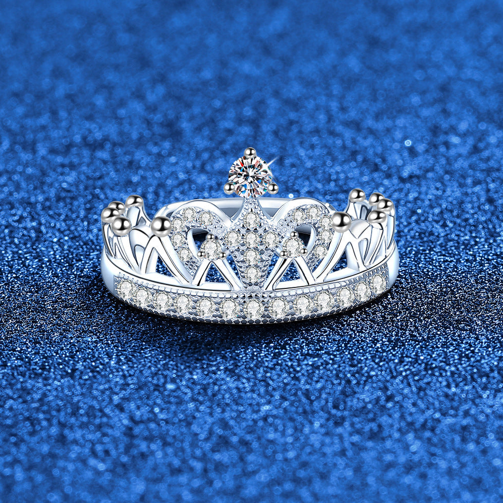 [Saipan]DREAMY CROWN MOISSANITE RING - 1.2CT ELEGANT PRINCESS STYLE