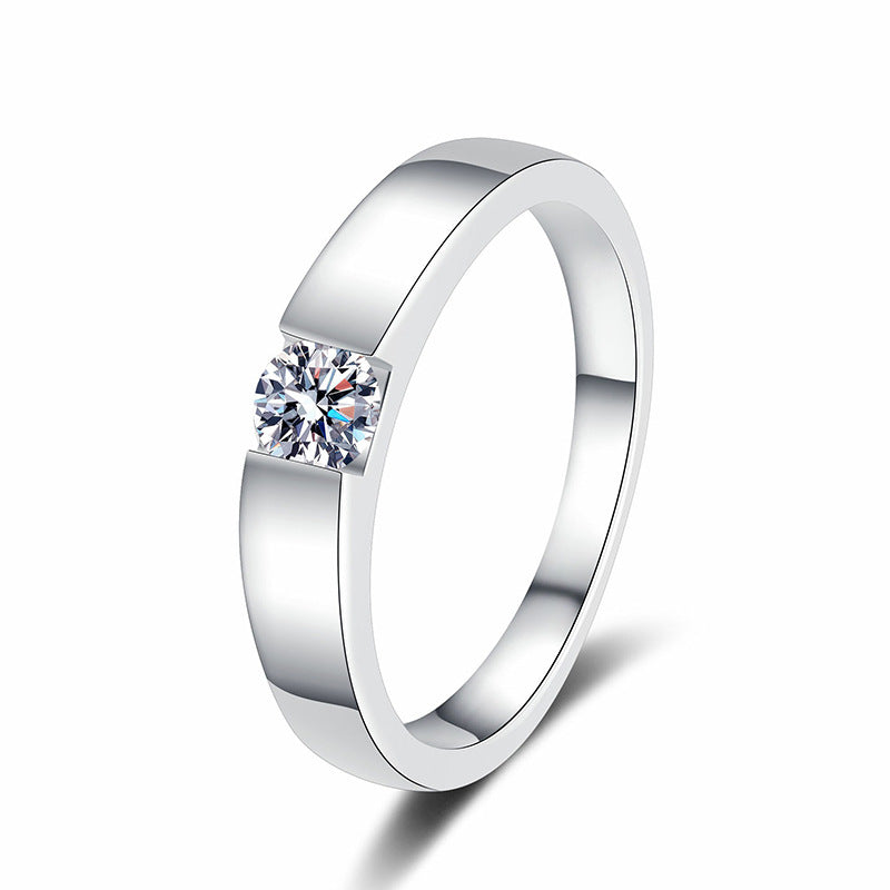 [Saipan]SLEEK MINIMALIST COUPLE'S MOISSANITE RING