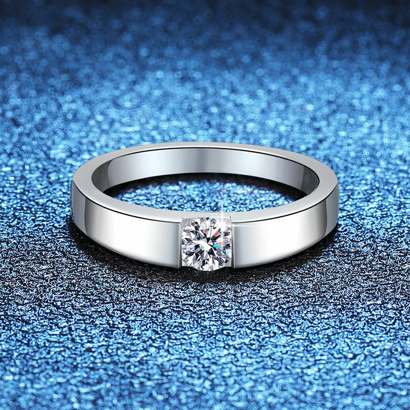 [Saipan]SLEEK MINIMALIST COUPLE'S MOISSANITE RING