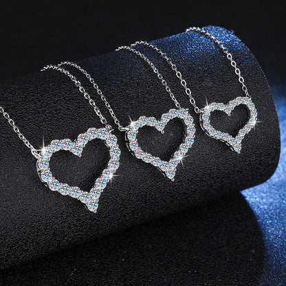 [Saipan]ROMANTIC HEART MOISSANITE PENDANT NECKLACE