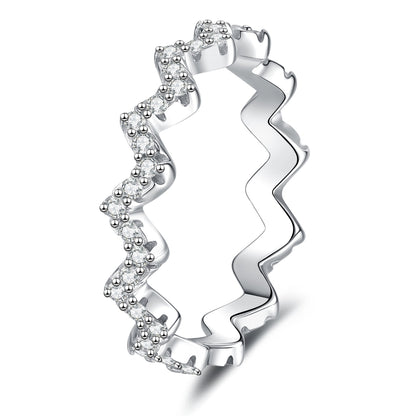 [Saipan]CHIC WAVY MOISSANITE ETERNITY RING