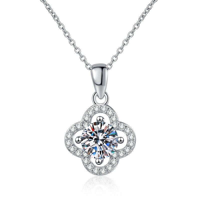 [Saipan]CLASSIC CLOVER MOISSANITE PENDANT NECKLACE