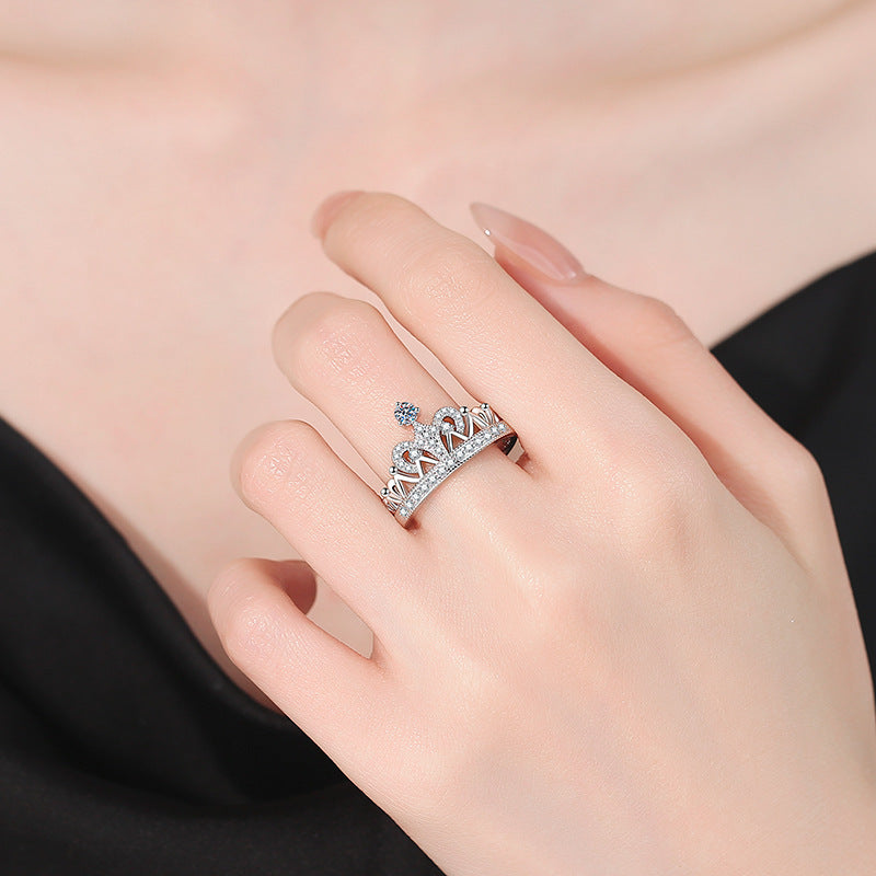 [Saipan]DREAMY CROWN MOISSANITE RING - 1.2CT ELEGANT PRINCESS STYLE