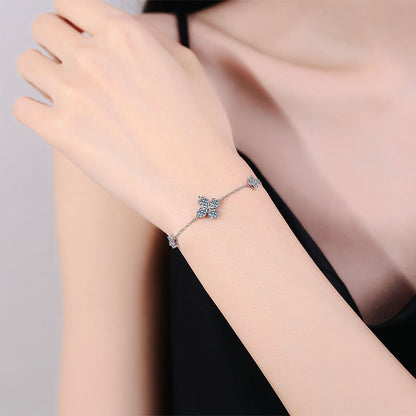[Saipan]CLOVER LUCKY CHARM MOISSANITE BRACELET