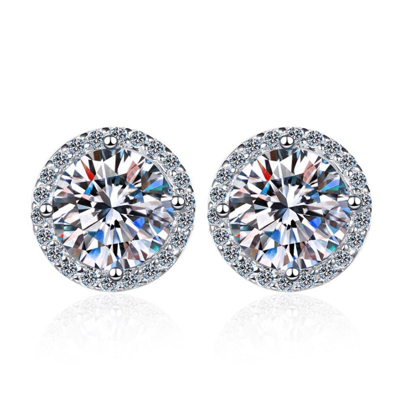 [Saipan]CLASSIC 4-PRONG ROUND MOISSANITE STUD EARRINGS