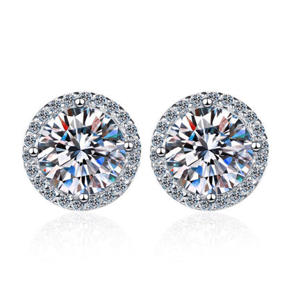 [Saipan]CLASSIC 4-PRONG ROUND MOISSANITE STUD EARRINGS