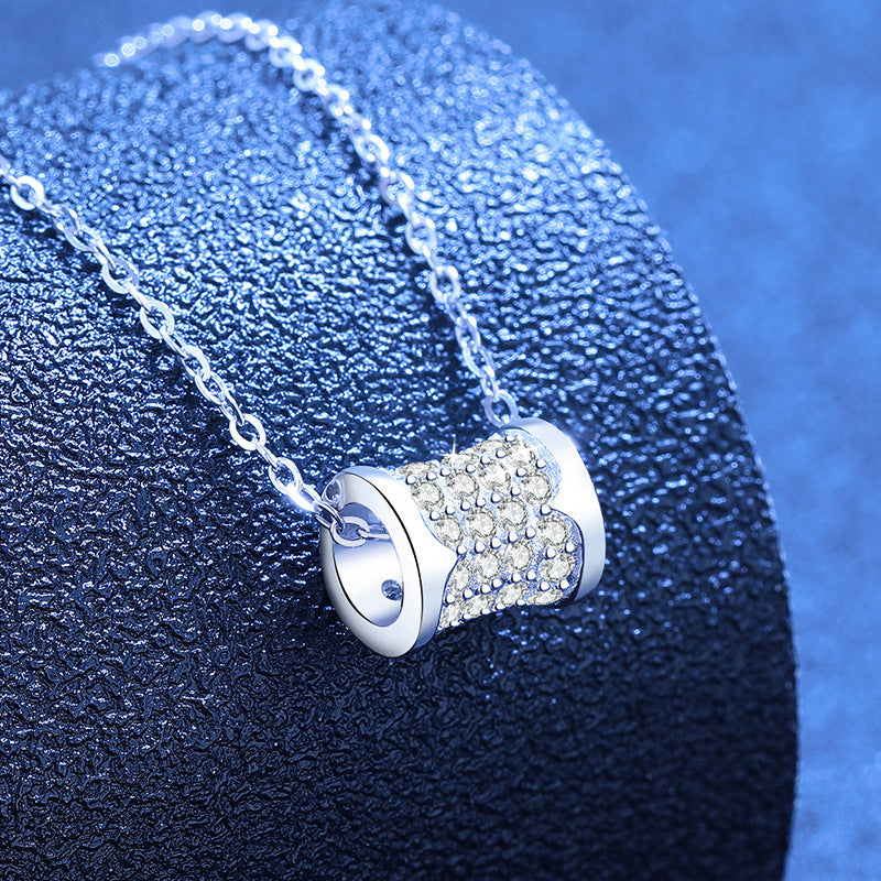 [Saipan]FULL-PAVE "HOURGLASS" MOISSANITE NECKLACE