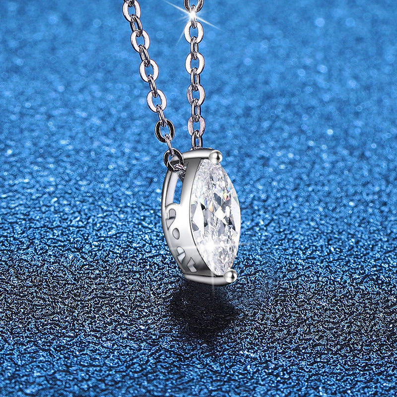 [Saipan]SOPHISTICATED MARQUISE-CUT MOISSANITE PENDANT NECKLACE