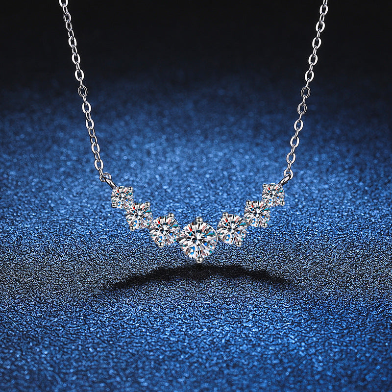 [Saipan]MINIMALIST CURVED SMILE MOISSANITE NECKLACE