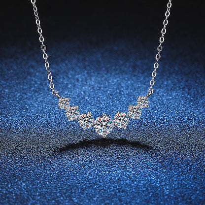 [Saipan]MINIMALIST CURVED SMILE MOISSANITE NECKLACE