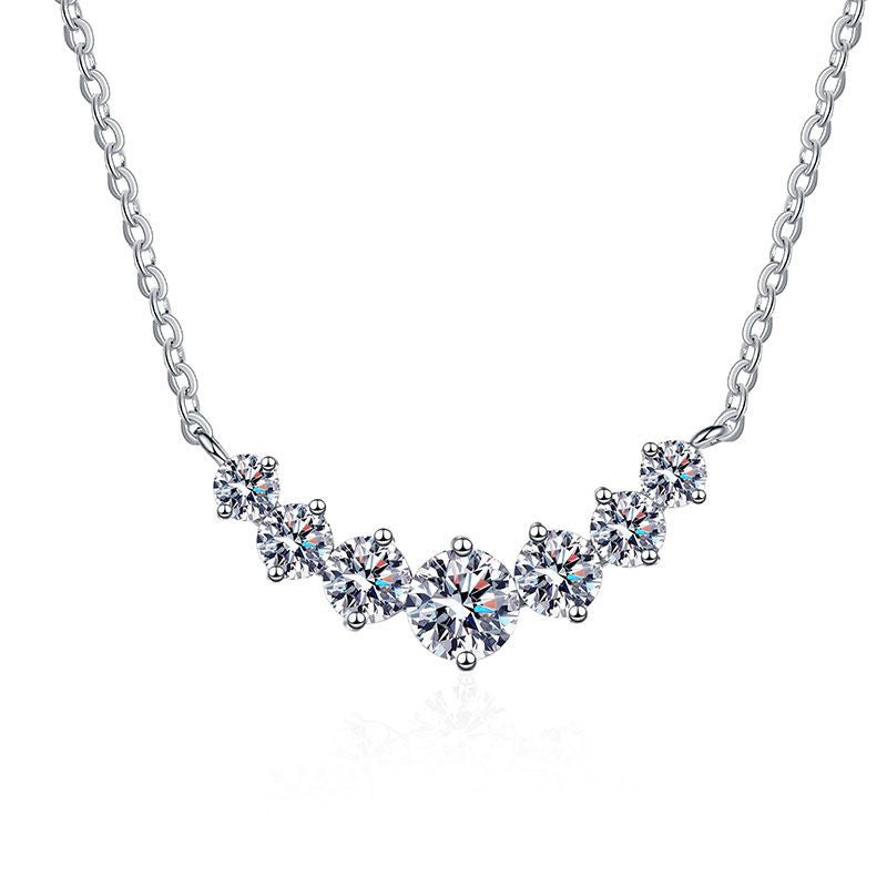 [Saipan]MINIMALIST CURVED SMILE MOISSANITE NECKLACE