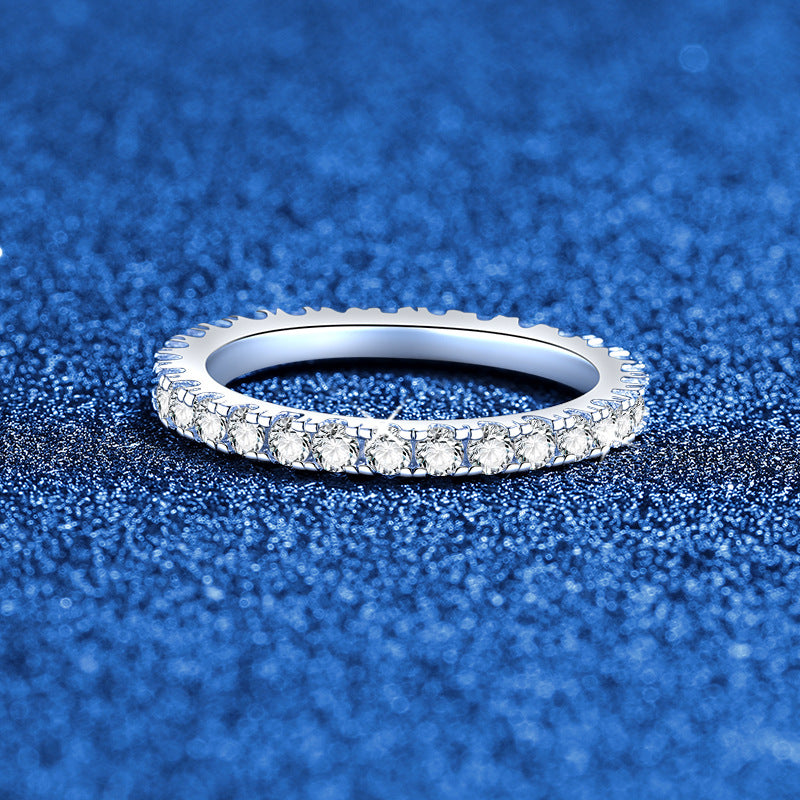 [Saipan]DAINTY 0.87CT FULL ETERNITY MOISSANITE RING