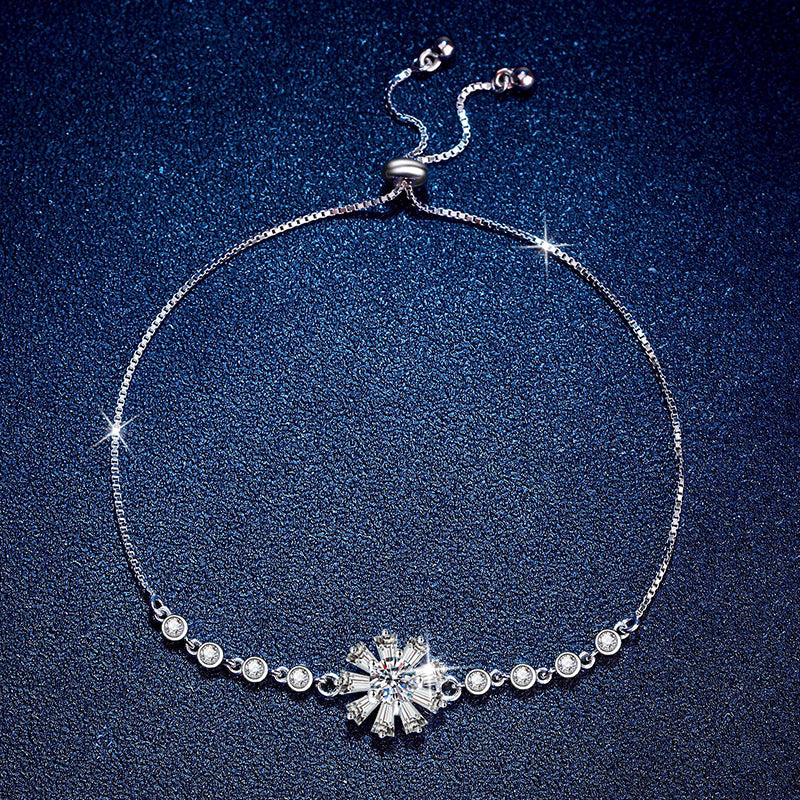 [Saipan]RADIANT ICY CRYSTAL SUNFLOWER MOISSANITE BRACELET